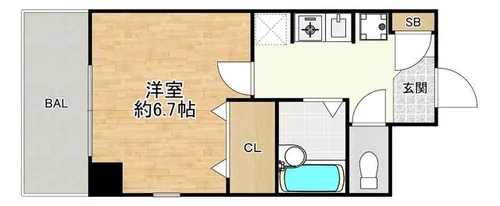 ソルジェンテ・ハンター坂【6階】の間取り