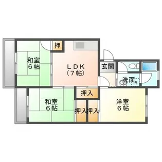 伊川道コーポ【205号室】の間取り