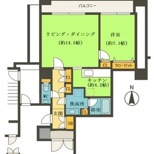 OAPレジデンスタワー東館【14階】の間取り