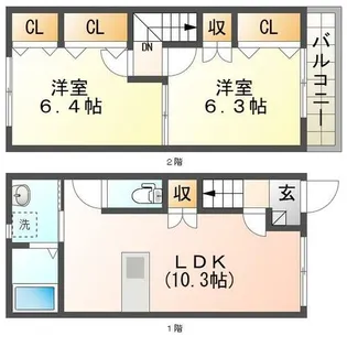 Classeed Ⅱ【102号室】の間取り