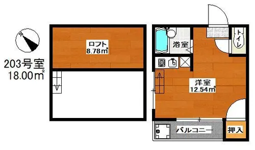 マキシム美野島【2階】の間取り