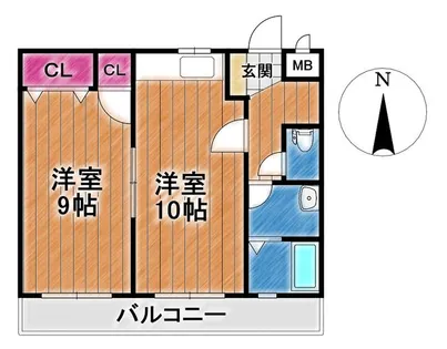 福岡県三潴郡大木町大字上木佐木【マンション】の間取り
