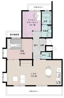 醍醐東市営住宅13棟【4階】の間取り