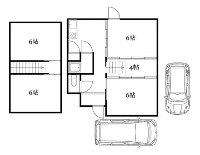 愛知県あま市甚目寺飛殿【一戸建】の間取り