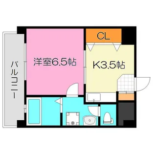 ミフネセントラルベア荒本【4階】の間取り