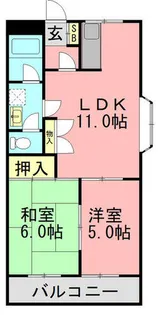 福岡県福岡市東区香住ヶ丘5丁目【アパート】の間取り