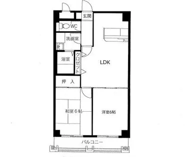 カサブランカ1番館【302号室】の間取り