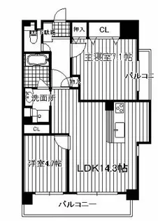 グラン・スリール博多南【4階】の間取り