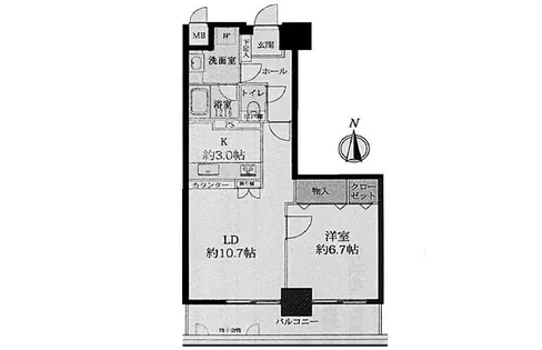 グランエステート丸の内【4階】の間取り