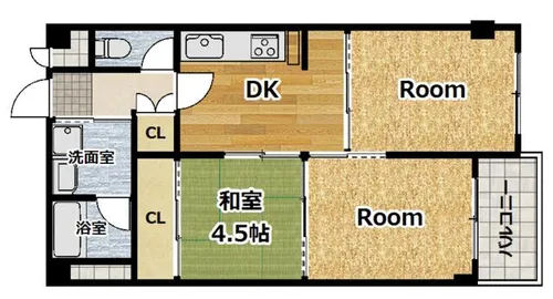 京都府京都市伏見区石田大受町【マンション】の間取り