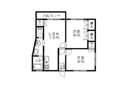 福岡県福岡市南区野間4丁目【マンション】の間取り