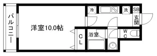 リーセント春町【0209号室】の間取り