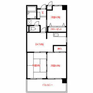 フォロ大池【3階】の間取り