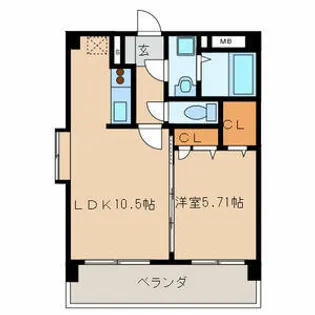 グリーンヒルズ観世【4階】の間取り