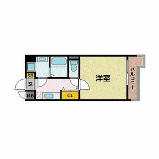 スカイコート博多駅前第2【6階】の間取り