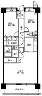 パークハウス姪浜駅前【15階】の間取り