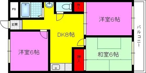 高山ハイツ【311号室】の間取り