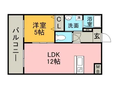 グリーンキャッスル【0201号室】の間取り