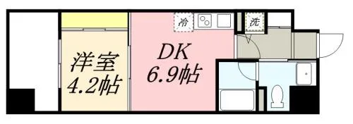 ルネッサンス21久留米六ツ門【0406号室】の間取り