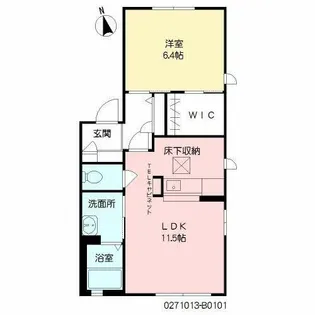 パークヒル B棟【1階】の間取り