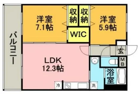 北野ガーデンコート【0305号室】の間取り