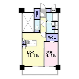 ラ・ガール日蒔野【604号室】の間取り