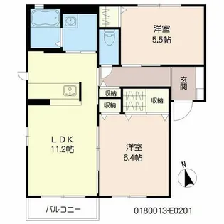 レシデンシア小森野 E棟【2階】の間取り