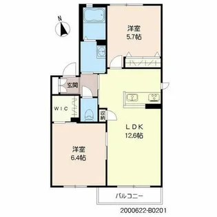 ボヌールK B棟【2階】の間取り