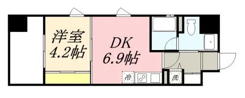 ルネッサンス21久留米六ツ門【0601号室】の間取り