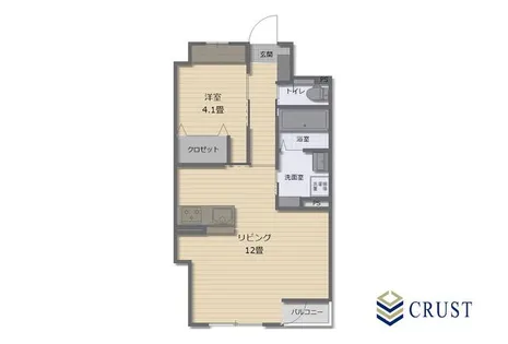 福岡県久留米市御井旗崎4丁目【マンション】の間取り