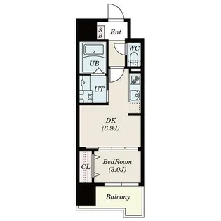 SーRESIDENCE六ツ門ABREASTⅡ【13階】の間取り