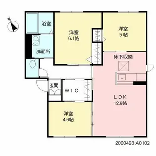 ボヌールN【A0102号室】の間取り