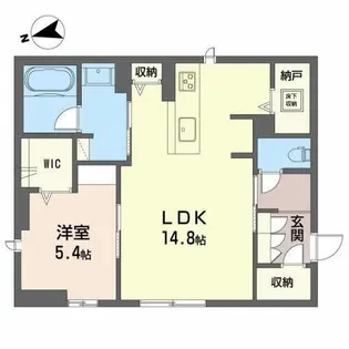 モンレーヴ本町【1階】の間取り