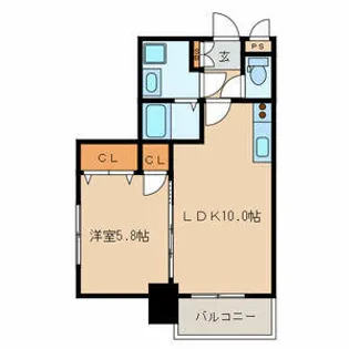 ERIOS COURT 中津口【9階】の間取り
