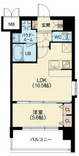 大阪府大阪市北区本庄西1丁目【マンション】の間取り