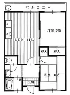 八木ハイツ【306号室】の間取り