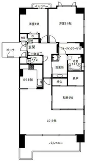 ベルレーヴ北畠【2階】の間取り
