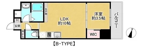 KR三宮EAST【501号室】の間取り