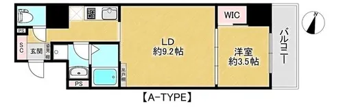 KR三宮EAST【702号室】の間取り