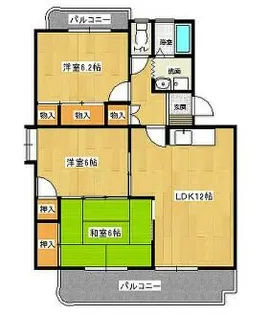 ウオタス有田【101号室】の間取り