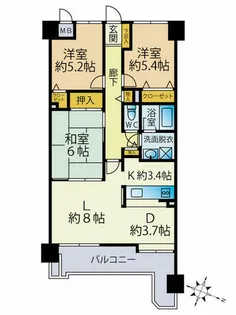福岡県福岡市南区野多目1丁目【マンション】の間取り
