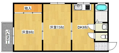 ツイン住吉Ⅱ【302号室】の間取り