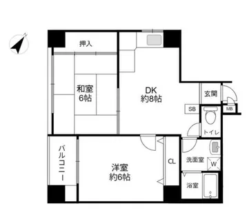 セブンコート二宮【4階】の間取り