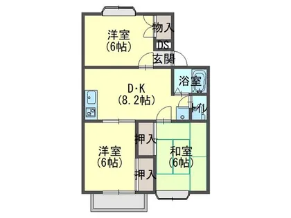 兵庫県丹波市氷上町常楽【アパート】の間取り