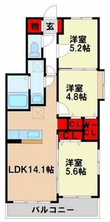 サザンクロス【3階】の間取り