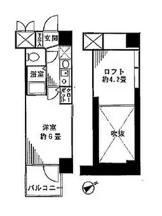 エステムコート三宮駅前ラ・ドゥー【7階】の間取り