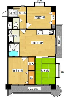 福岡県北九州市小倉北区新高田2丁目【マンション】の間取り
