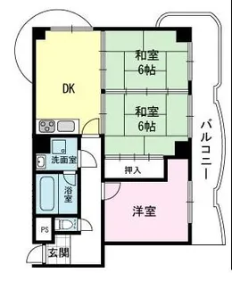 手柄コーポ2号館【10C号室】の間取り