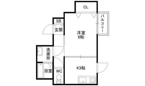PLACE ONE【101号室】の間取り