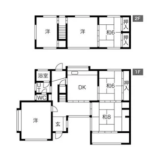 愛知県名古屋市緑区長根町【一戸建】の間取り